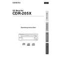 ONKYO CDR205X Owner's Manual cover photo