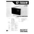 SONY ICF7600AW Service Manual cover photo