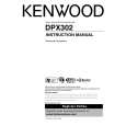 KENWOOD DPX302 Owner's Manual cover photo