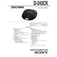 SONY D243CK Service Manual cover photo