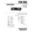 SONY PCM-2800 Service Manual cover photo