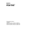 SONY PCM-7040 Service Manual cover photo