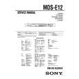 SONY MDSE12 Service Manual cover photo