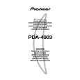 PIONEER PDA-4003 Owner's Manual cover photo