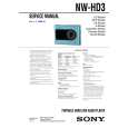 SONY NWHD3 Service Manual cover photo