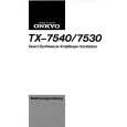 ONKYO TX7540 Owner's Manual cover photo