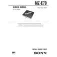 SONY MZE70 Service Manual cover photo