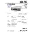 SONY MDS-S40 Owner's Manual cover photo