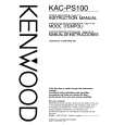 KENWOOD KACPS100 Owner's Manual cover photo