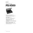 SONY PS-X500 Owner's Manual cover photo