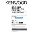 KENWOOD KDC-X494 Owner's Manual cover photo