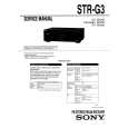 SONY STR-G3 Service Manual cover photo