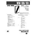 SONY WM100 Service Manual cover photo