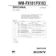 SONY WMFX181 Service Manual cover photo