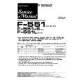 PIONEER F-551 Service Manual cover photo