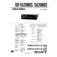 SONY XR5520RDS Service Manual cover photo