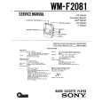 SONY WMF2081 Service Manual cover photo