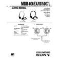 SONY MDR-006EX Service Manual cover photo