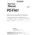 PIONEER PD-F407/RDXJ Service Manual cover photo