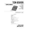 SONY TCM-929 Service Manual cover photo