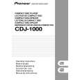 PIONEER CDJ-1000/WYXJ Owner's Manual cover photo