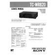 SONY TCWR820 Service Manual cover photo