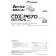 PIONEER CDX-P670ES Service Manual cover photo