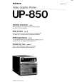 SONY UP-850 Owner's Manual cover photo