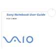 SONY PCG-C1MGP VAIO Owner's Manual cover photo