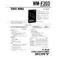 SONY WMF203 Service Manual cover photo