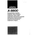 ONKYO A8800 Owner's Manual cover photo