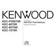 KENWOOD KDC-7070R Owner's Manual cover photo