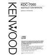 KENWOOD KDC7000 Owner's Manual cover photo