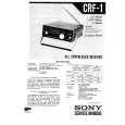 SONY CRF1 Service Manual cover photo