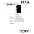 SONY ICFS14 Service Manual cover photo
