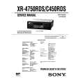 SONY XRC450RDS Service Manual cover photo