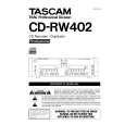 TEAC CD-RW402 Owner's Manual cover photo