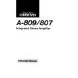 ONKYO A-807 Owner's Manual cover photo