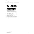 SONY TAE86B Owner's Manual cover photo