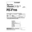 PIONEER PDF705 Service Manual cover photo