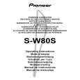 PIONEER S-W80S Owner's Manual cover photo