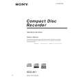 SONY RCDW1 Owner's Manual cover photo