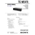 SONY TCWE475 Service Manual cover photo