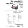 SONY CFDG500 Service Manual cover photo