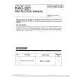 KENWOOD KAC921 Owner's Manual cover photo