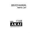 AKAI 1722II Service Manual cover photo