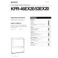 SONY KPR-53EX20 Owner's Manual cover photo