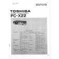 TOSHIBA PCX22 Service Manual cover photo