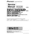 PIONEER DEH-2800MP/XN/EW Service Manual cover photo