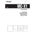 TEAC MC-X1 Owner's Manual cover photo